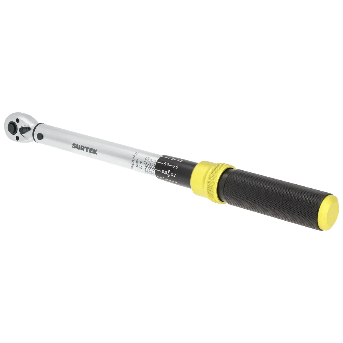 Torquímetro de trueno una esca la dual cuadro de 3/8", 15-88. 5 ft-lb (20-120 Nm) Surtek