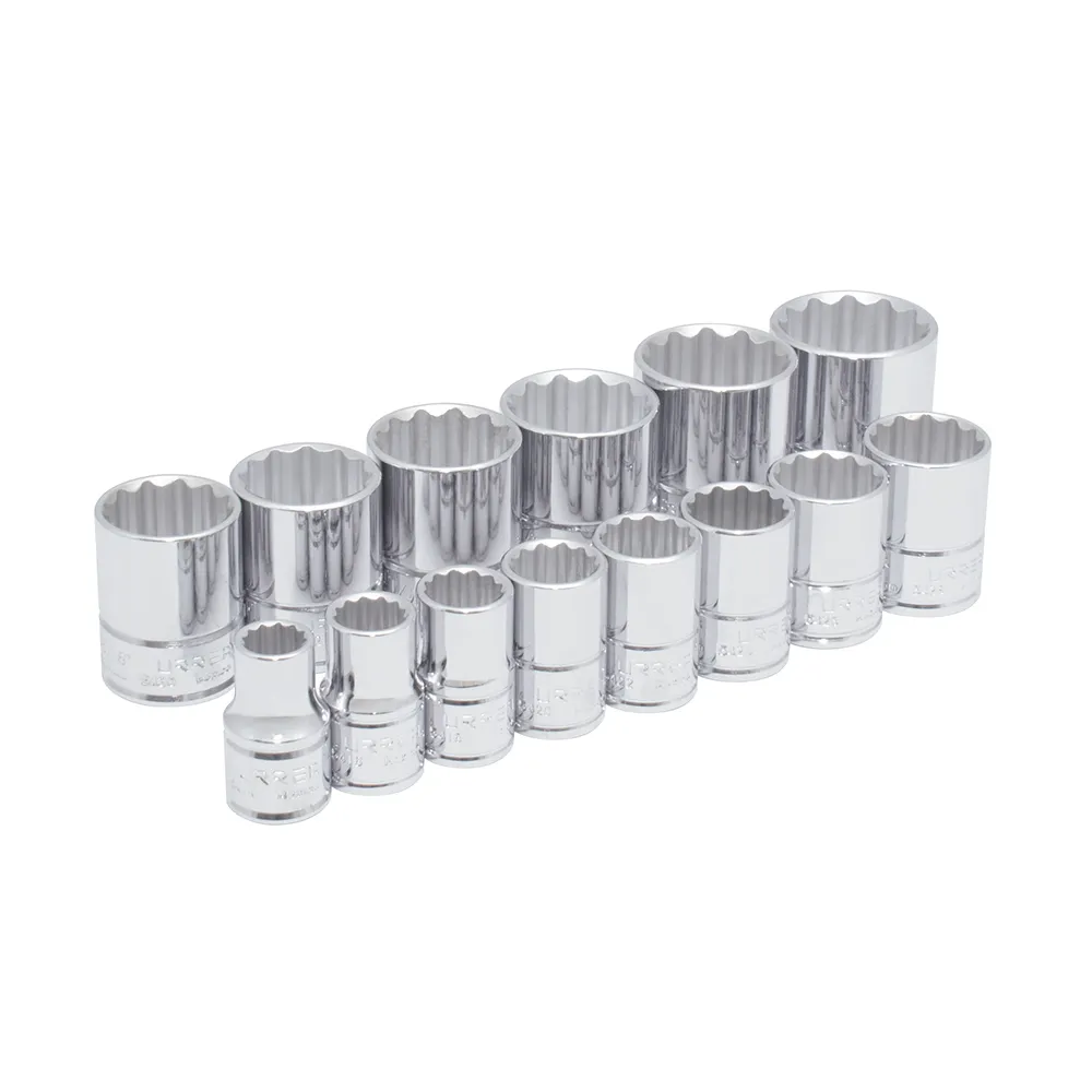 Juego de 14 dados en pulgadas 1/2" caja plástica Urrea