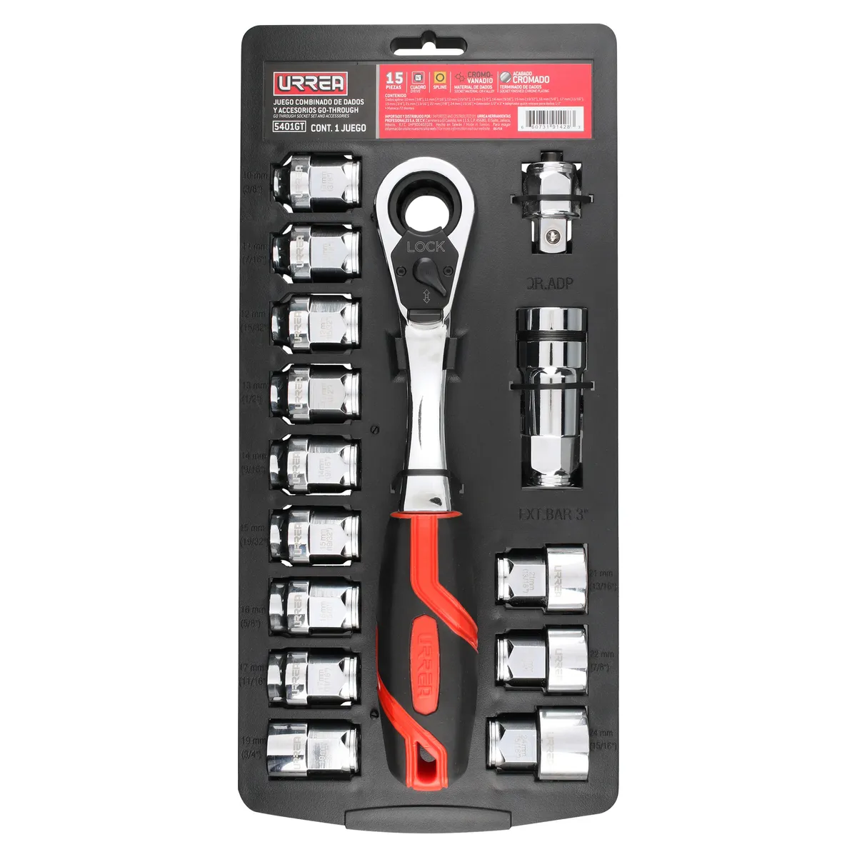 Juego de Dados y Accesorios Go-Through 1/2 inUrrea Urrea