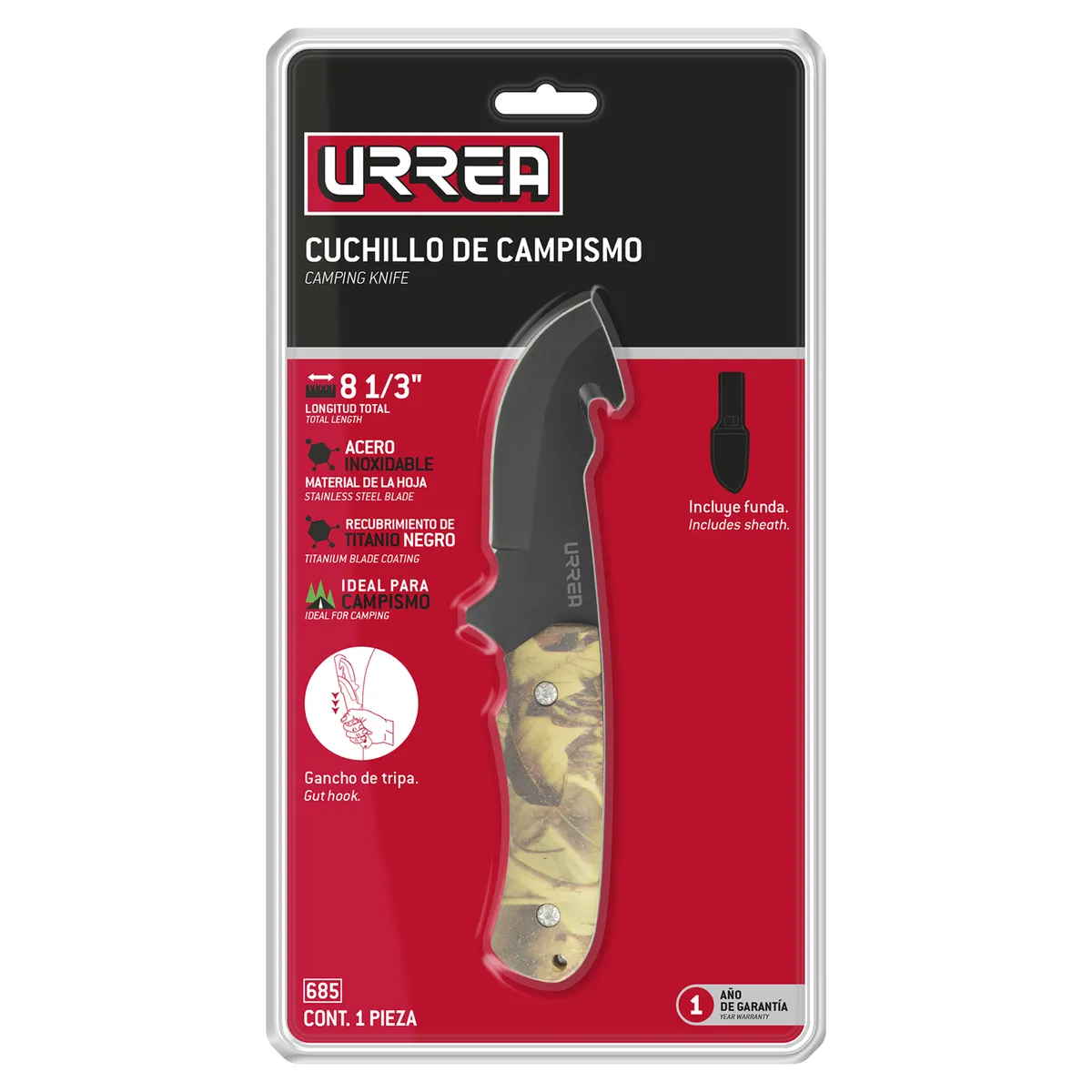 Cuchillo campamento Urrea