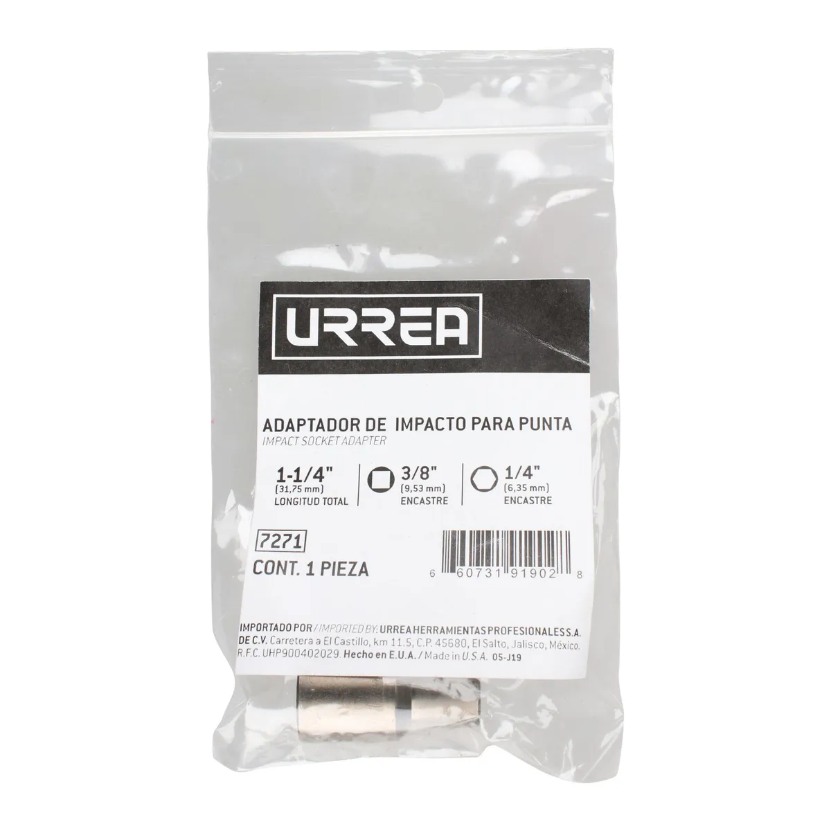 Urrea Adaptador para punta 1/4"-5/16 1-7/8"