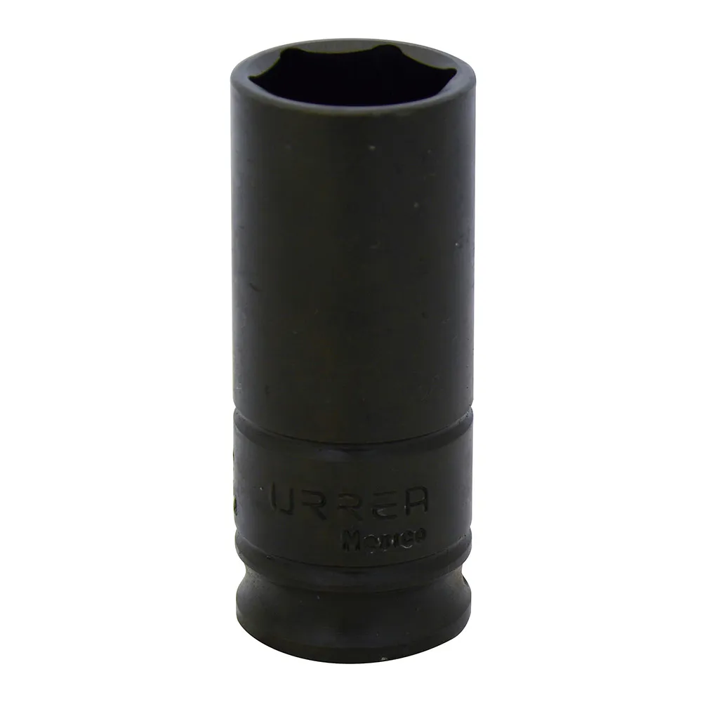 Dado de impacto largo cuadro de 3/8", 6 puntas, en pulgadas, 1/2" Urrea — Paquete de 6 piezas
