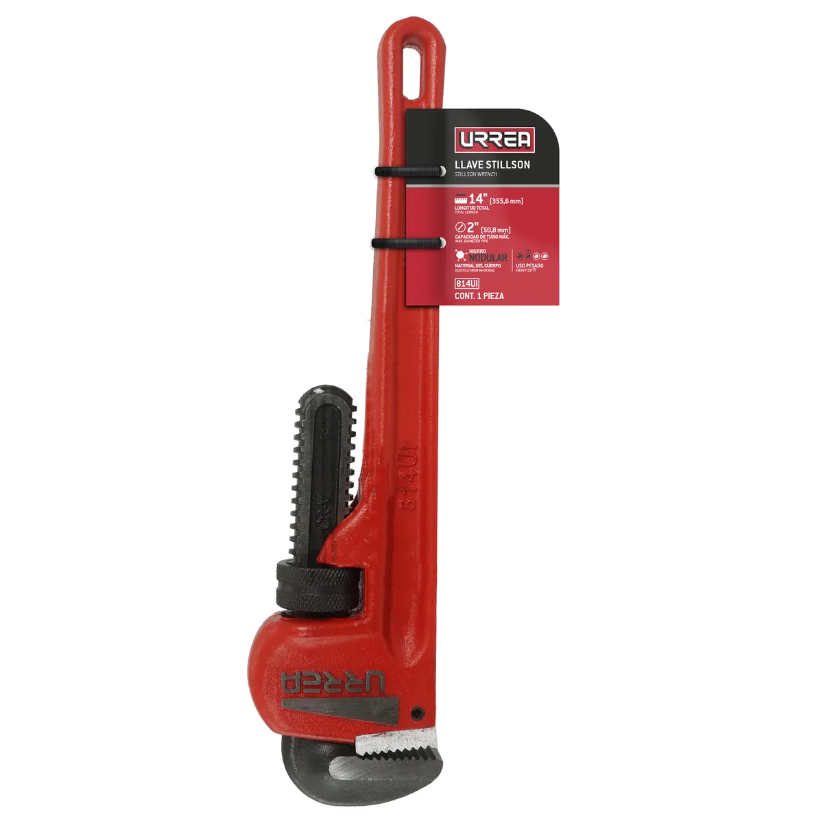 Llave Stillson para tubo de hierro maleable de 14", uso pesado Urrea