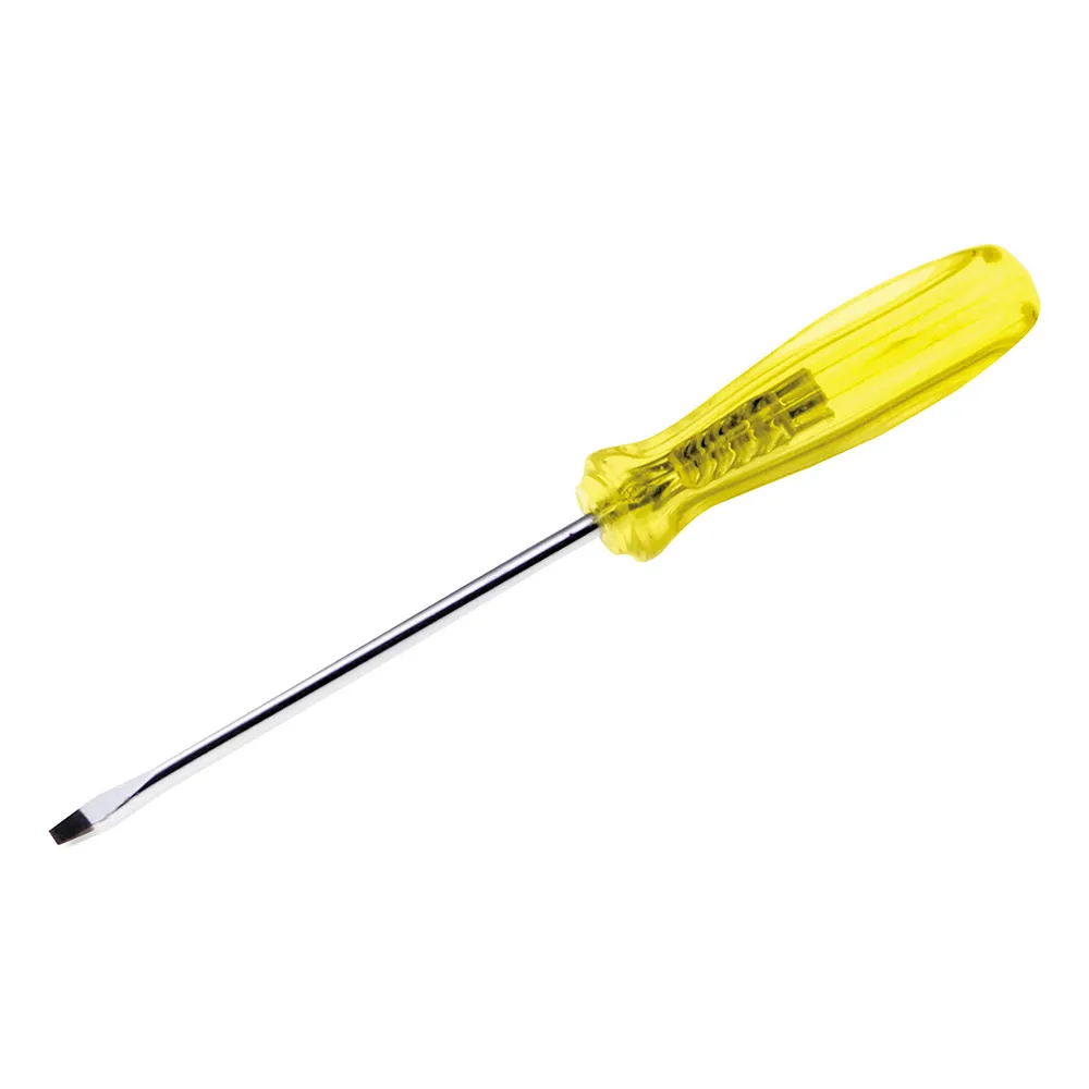 Desarmador ámbar barra redonda punta plana 1/4" x 4 Urrea — Paquete de 6 piezas