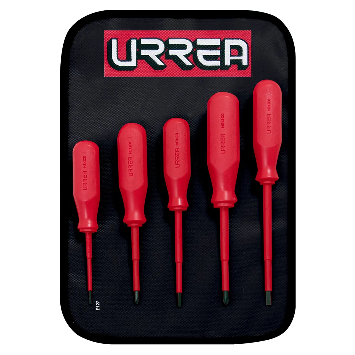 Juego de desarmadores rojos 1000 V, combinados, 5 piezas Urrea