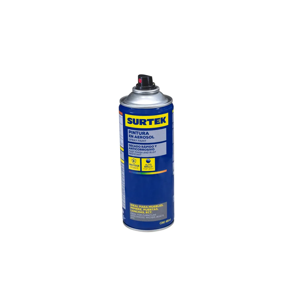 Pintura en aerosol 400 ml color negro mate Surtek