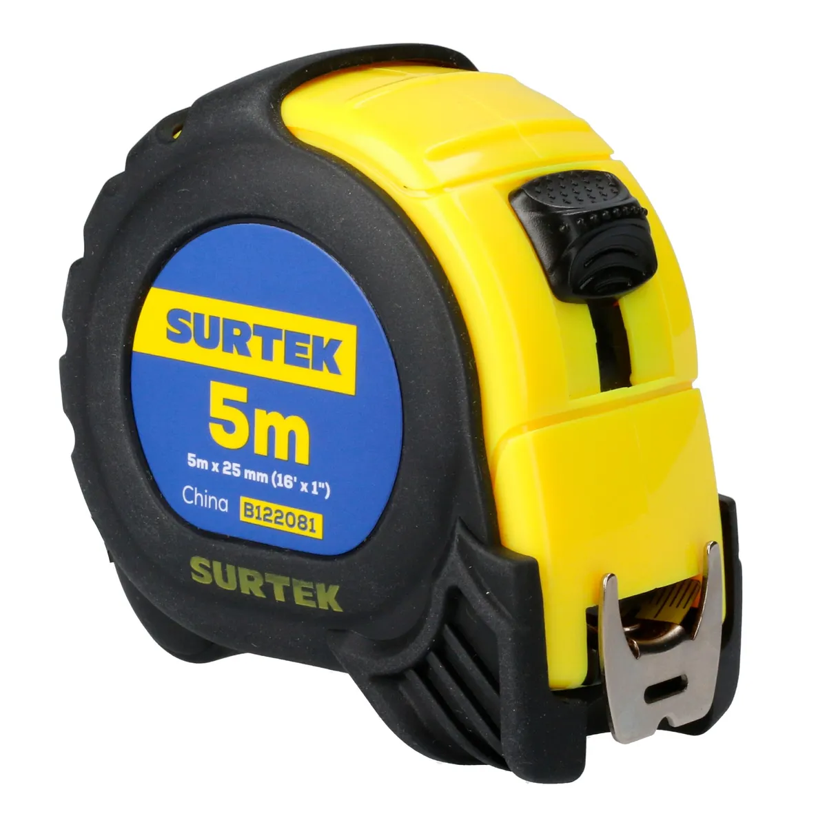 Flexómetro anti-impacto 5m x 1" Surtek — Paquete de 6 piezas
