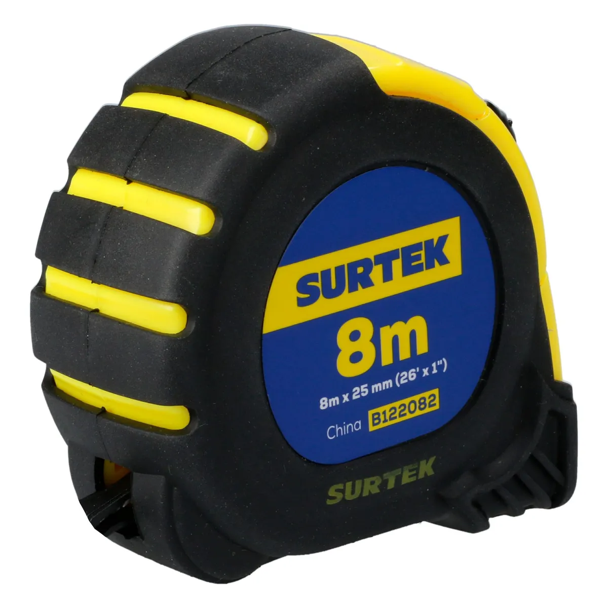 Flexómetro anti-impacto 8m x 1" Surtek — Paquete de 6 piezas