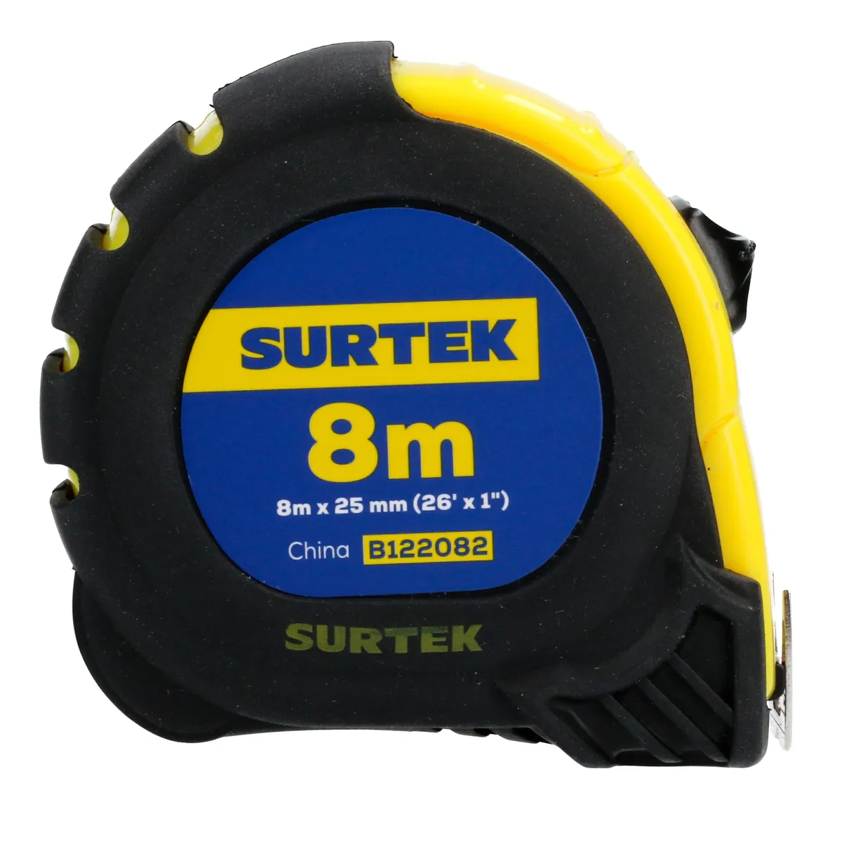 Flexómetro anti-impacto 8m x 1" Surtek — Paquete de 6 piezas