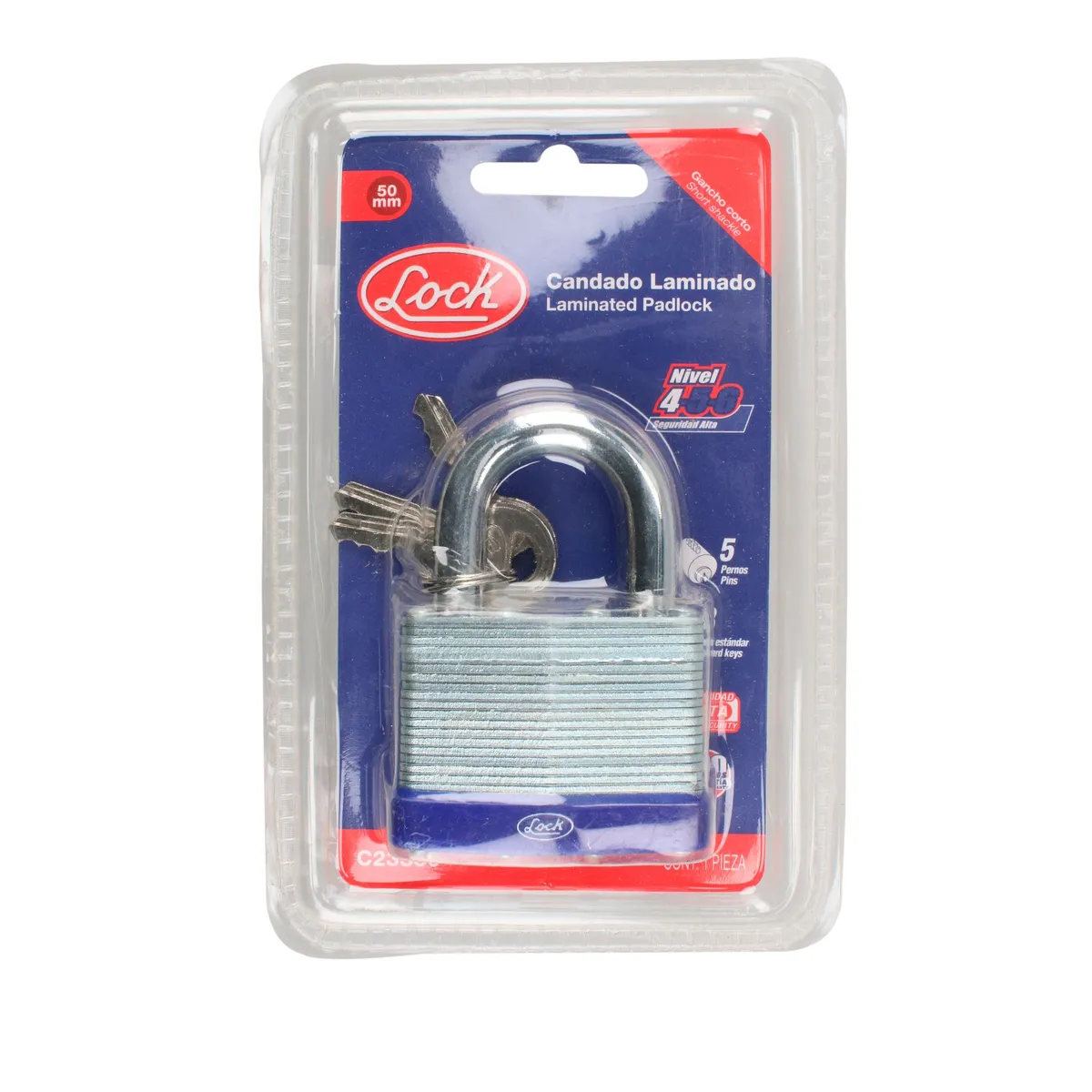 Candado laminado corto 50 mm Lock