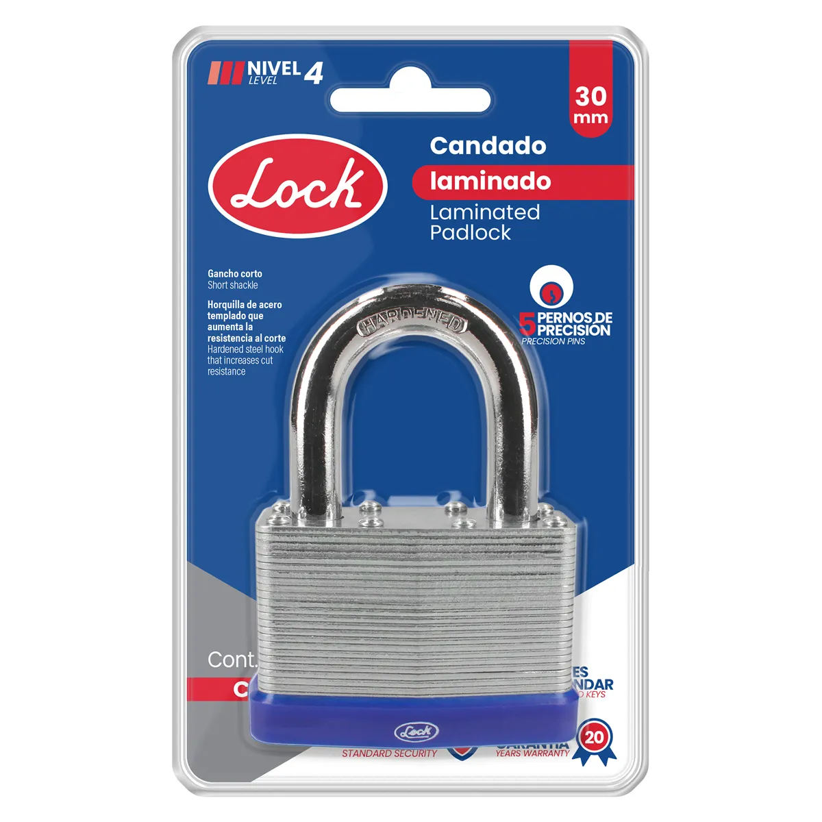 Candado laminado 65 mm Lock