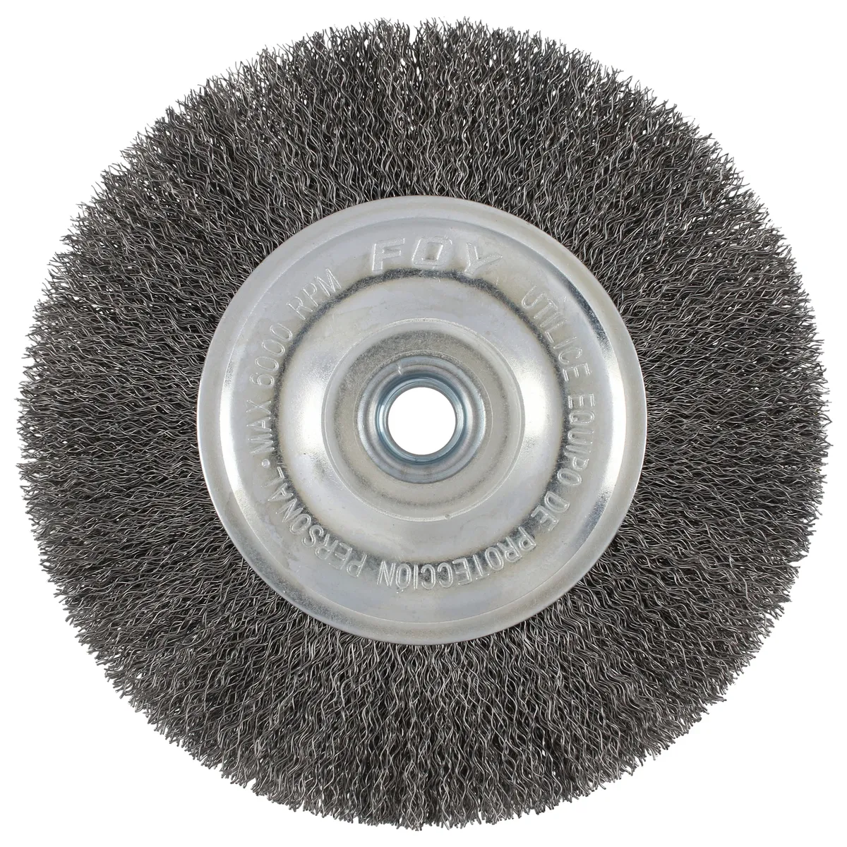 Carda circular ondulada alambr e delgado 8" x 0.30 con rosca M14 Foy