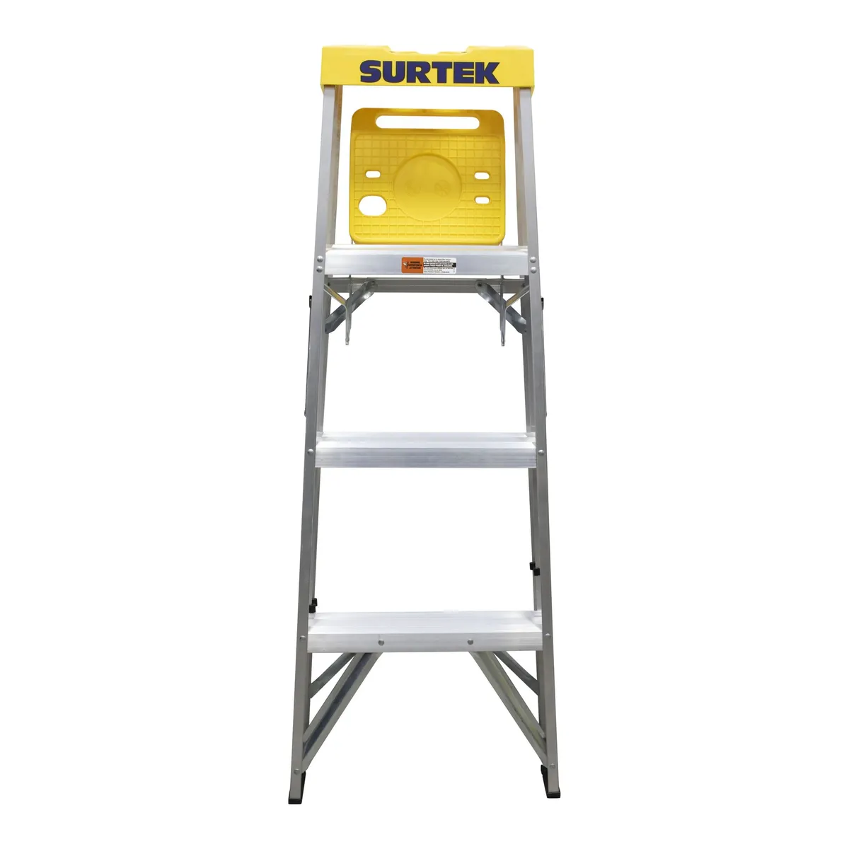 Surtek Escalera de aluminio tipo tijera, 3 peldaños, 1.21mt