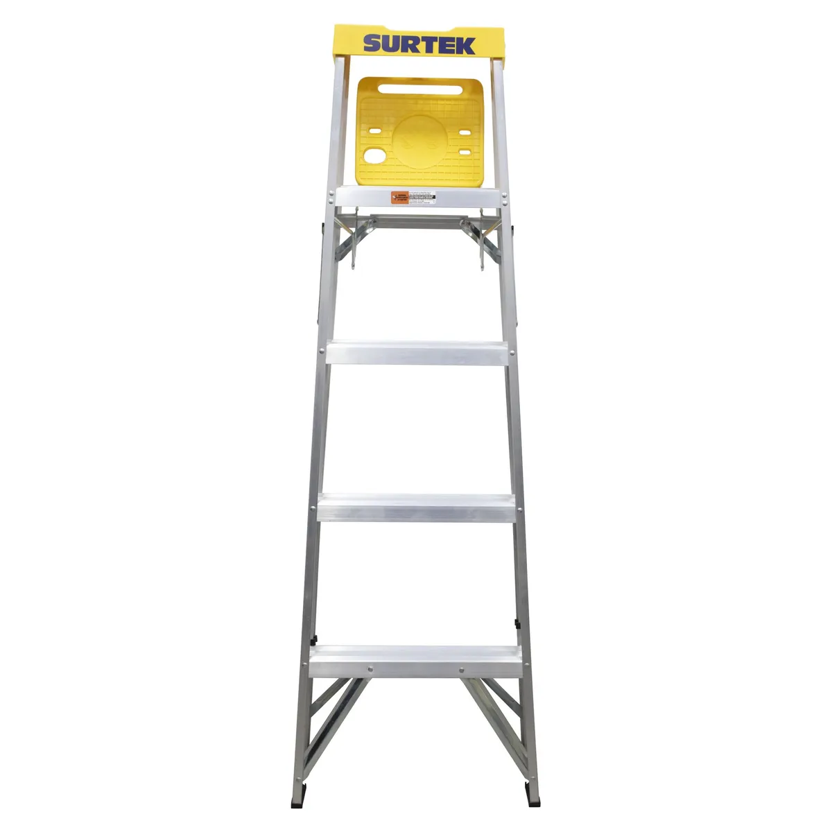 Surtek Escalera de aluminio tipo tijera, 4 peldaños, 1.54mt