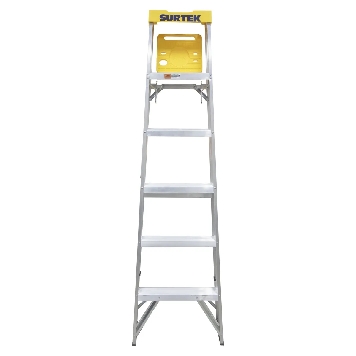 Surtek Escalera de aluminio tipo tijera, 5 peldaños, 1.83mt