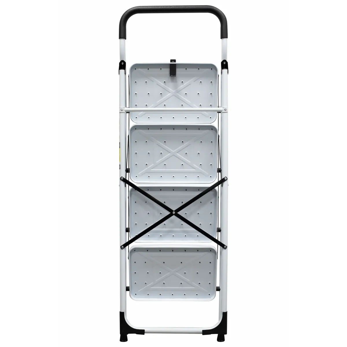 Escalera tubular plegable taburete acero 4 escalones Surtek