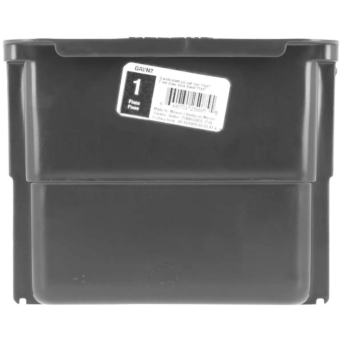 Surtek Gaveta plástica negra 11 x 6.5 x 5 — Paquete de 4 piezas
