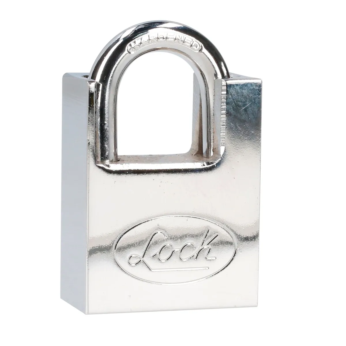 Candado acero antipalanca, llave discos, cromo satinado Lock