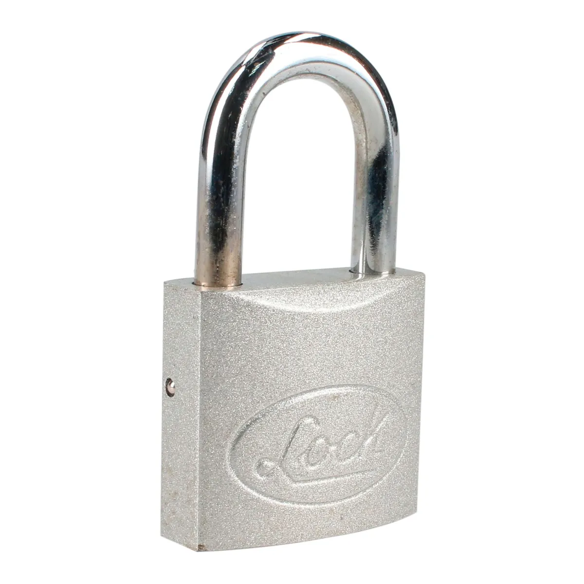 Candado acero largo llave estándar 2 piezas cromo satinado Lock