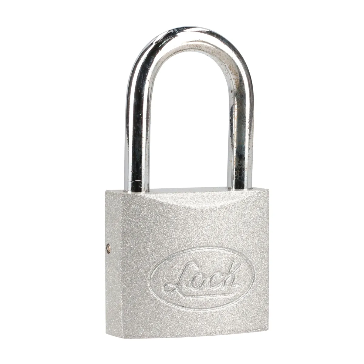 Candado acero largo llave estándar 2pzs cromo satinado Lock