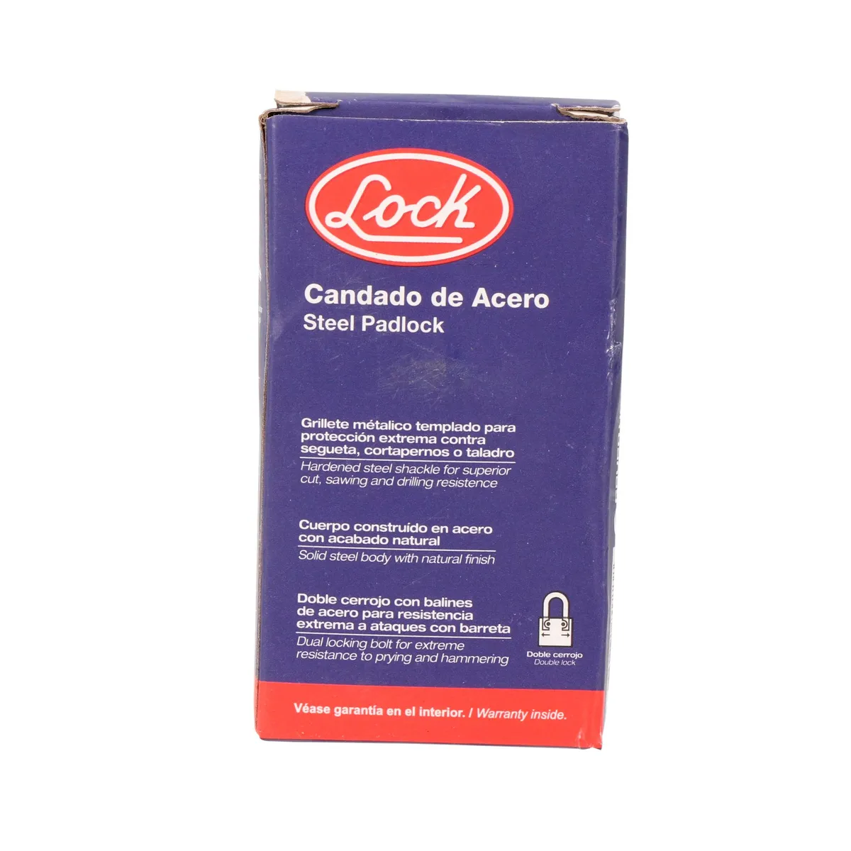 Candado de acero largo llave estándar 45mm en caja Lock