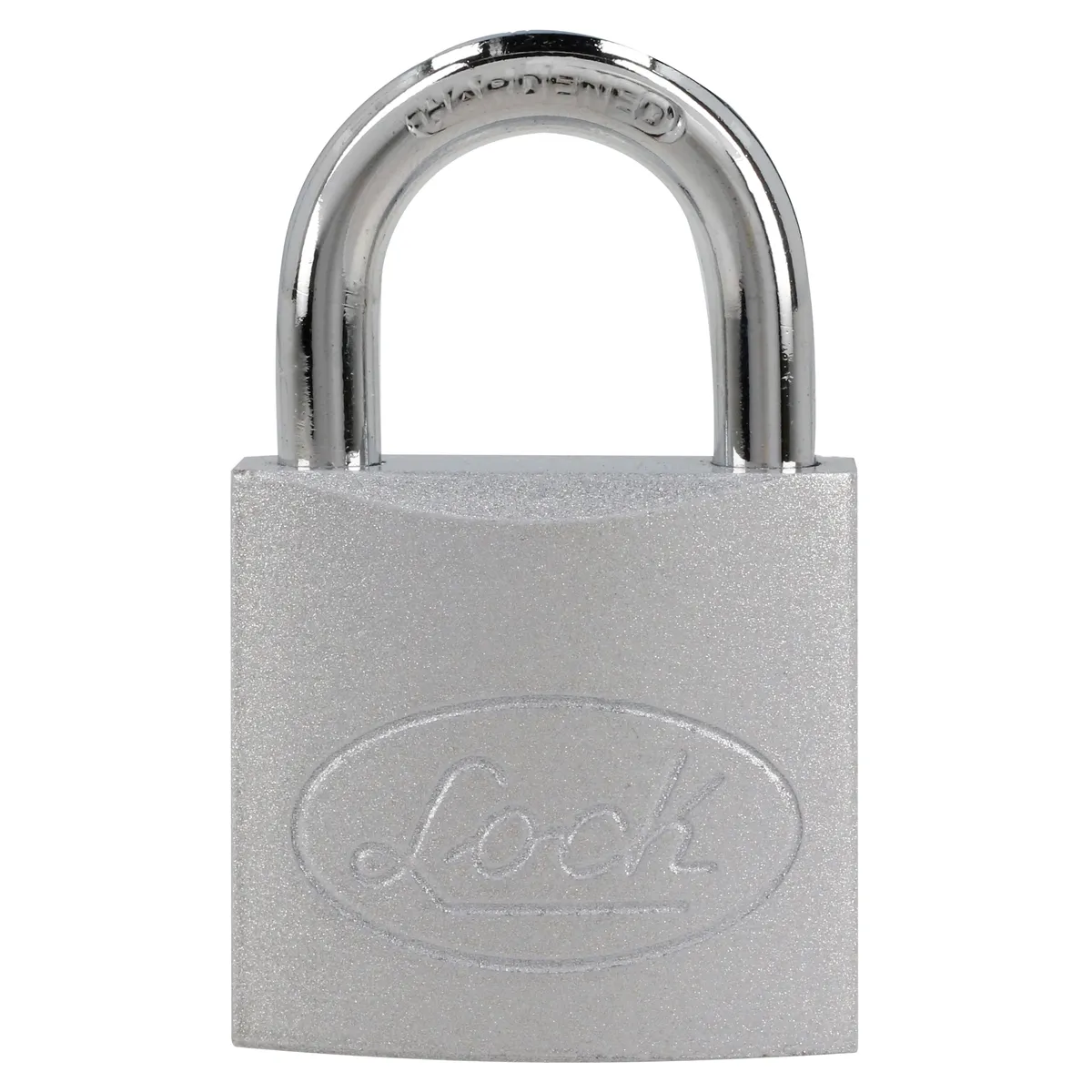 Candado acero corto llave estándar 2 piezas cromo satinado Lock