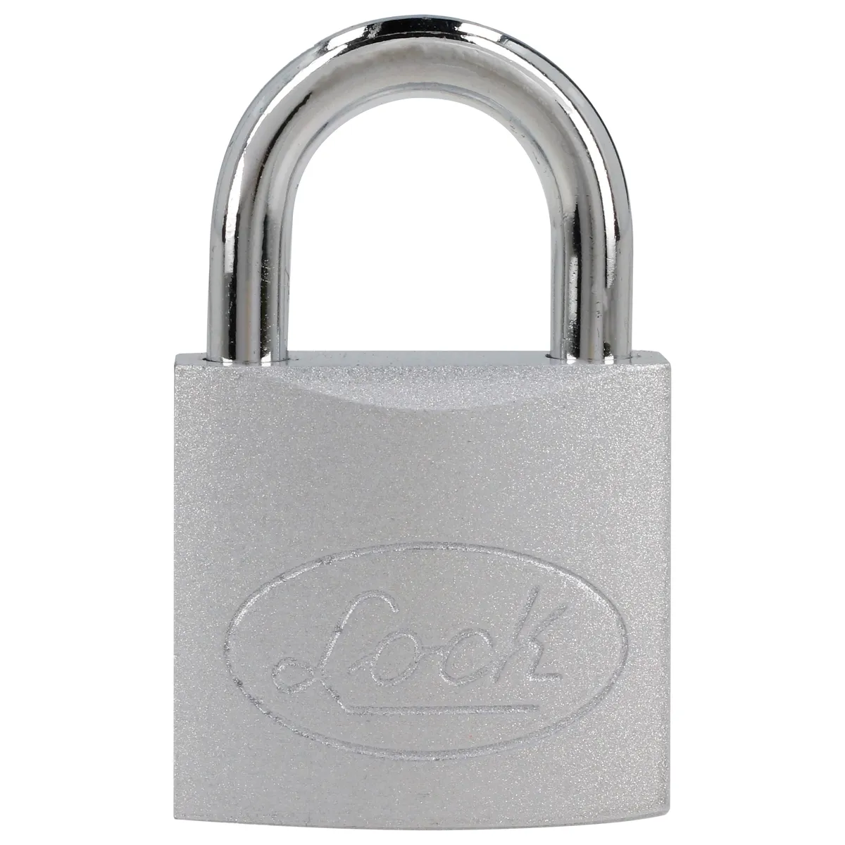 Candado acero corto llave estándar 2 piezas cromo satinado Lock