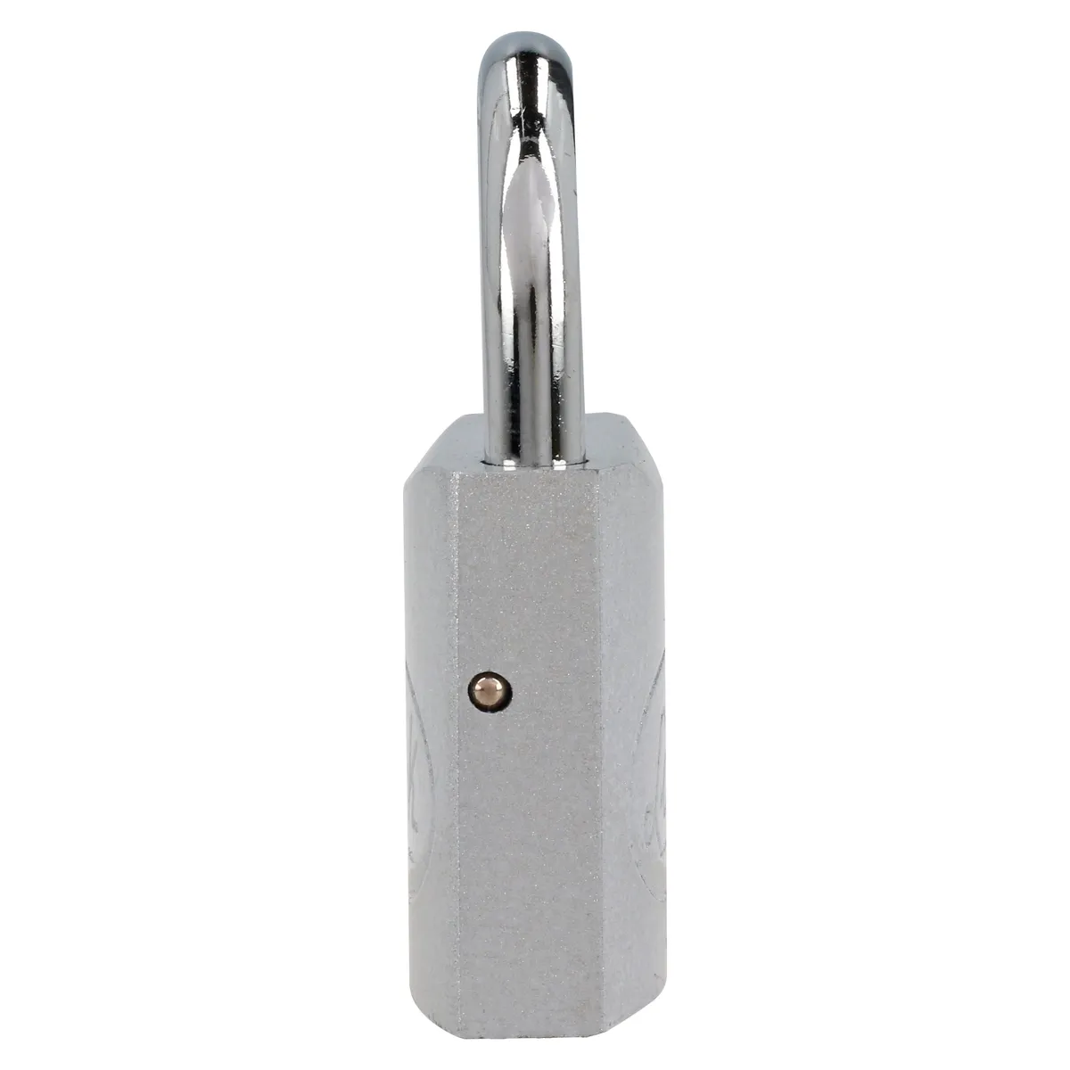 Candado acero corto llave estándar 2 piezas cromo satinado Lock