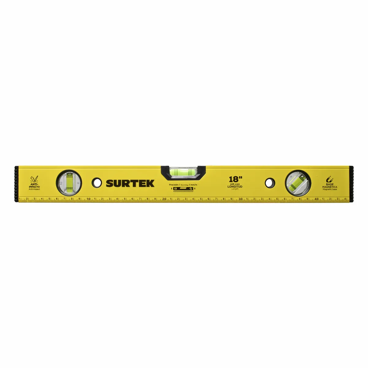 Nivel magnético de aluminio 18" Surtek