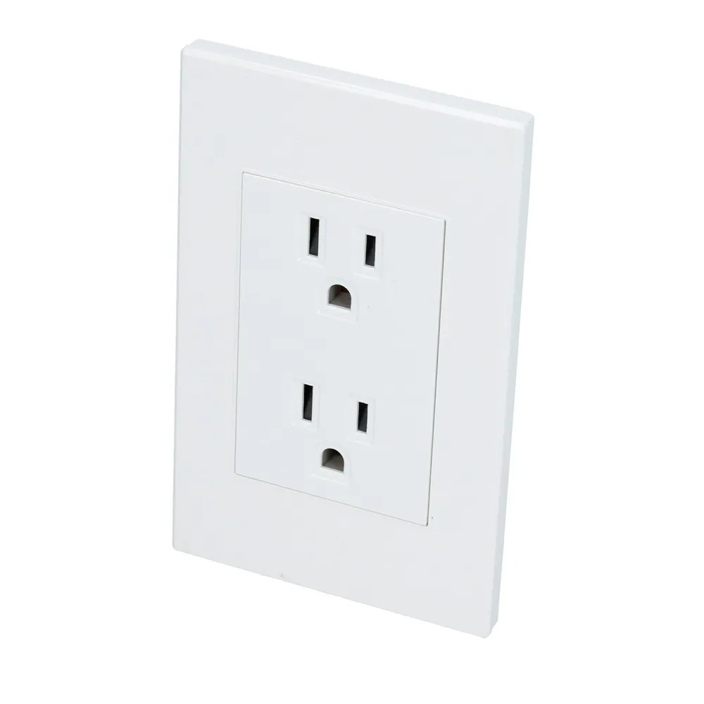 Placa con contacto dúplex blanco 1/1 Surtek — Paquete de 10 piezas
