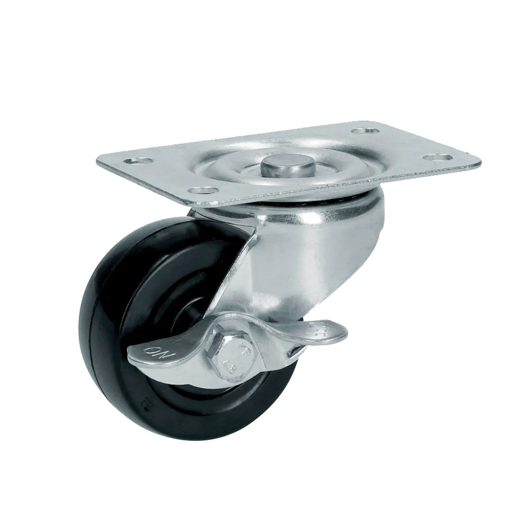 Rodaja de hule giratoria con freno de 2 1/2" Surtek
