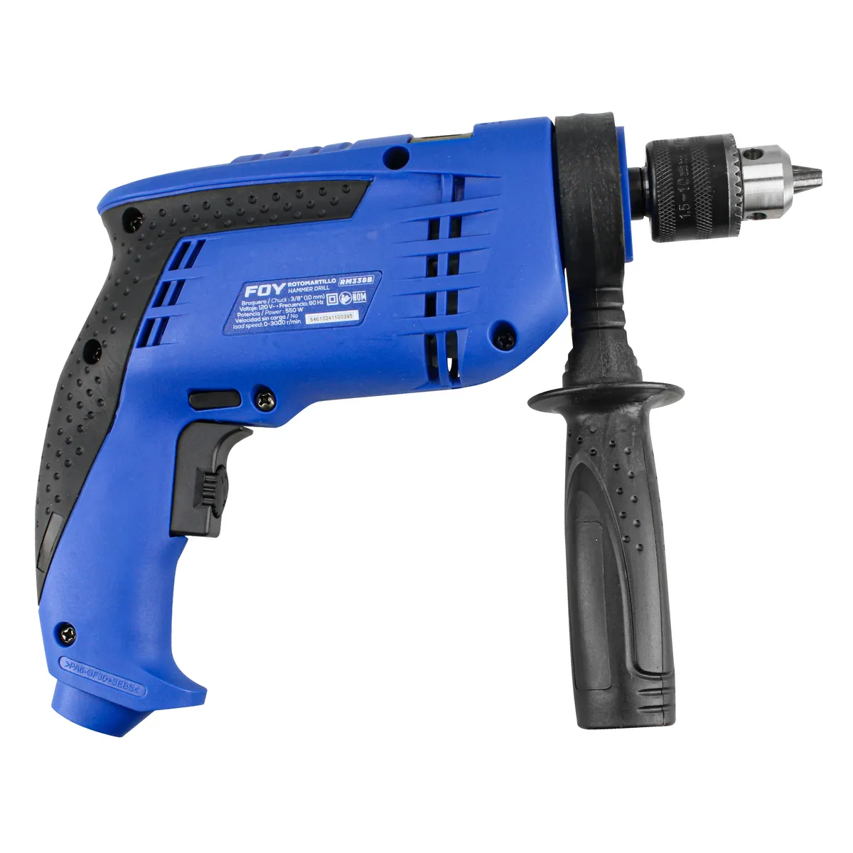 Rotomartillo 3/8" 550 W, 120 V , 0 - 3000 RPM con mango adici onal ajustable Foy