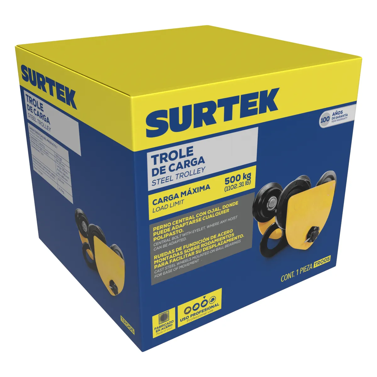 Trole de carga 0.5 ton Surtek